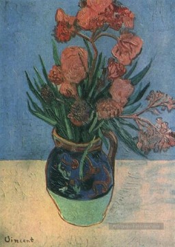 Vase Nature morte aux lauriers roses Vincent van Gogh Peinture à l'huile